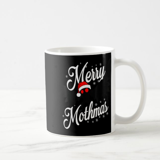 Merry Mothmas Santa Mothman Cute Mothman Christmas Coffee Mug (Right)