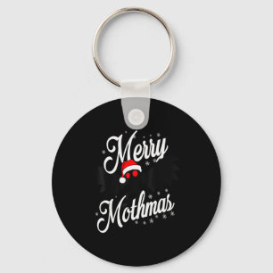Merry Mothmas Santa Mothman Cute Mothman Christmas Key Ring