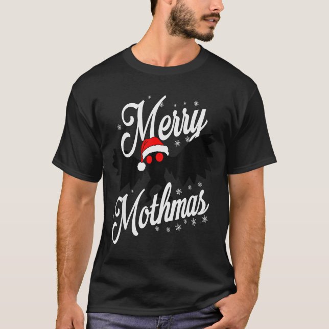 Merry Mothmas Santa Mothman Cute Mothman Christmas T-Shirt (Front)