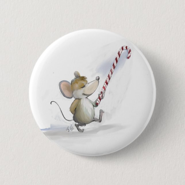 Merry Mouse Moe Button (Front)