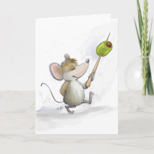 Merry Mouse Moe with Olive Card