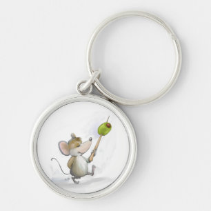 Merry Mouse Moe with Olive keychain