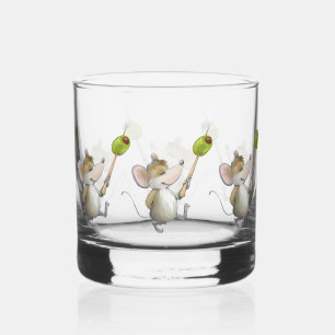 Merry Mouse Moe with Olive Whiskey Glass