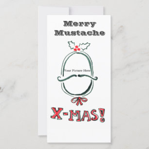Merry Moustache Photo Card