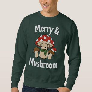 Merry & Mushroom, Cute Christmas Toadstools Sweatshirt