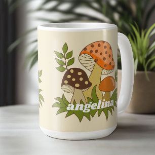 Merry Mushroom with Custom Name Coffee Mug