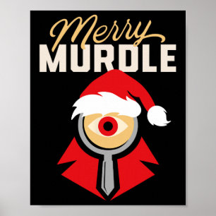 Merry Mystery Eye - Christmas Detective Logic Puzz Poster