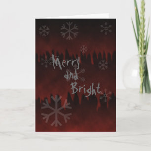 Merry N Bright Snowflake In Hell Holiday Card
