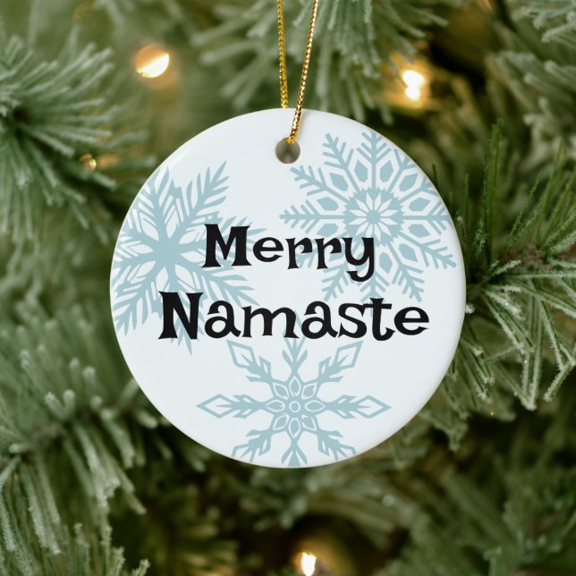 Merry Namaste Christmas Ceramic Tree Decoration (Tree)
