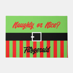 Merry Naughty or Nice Doormat
