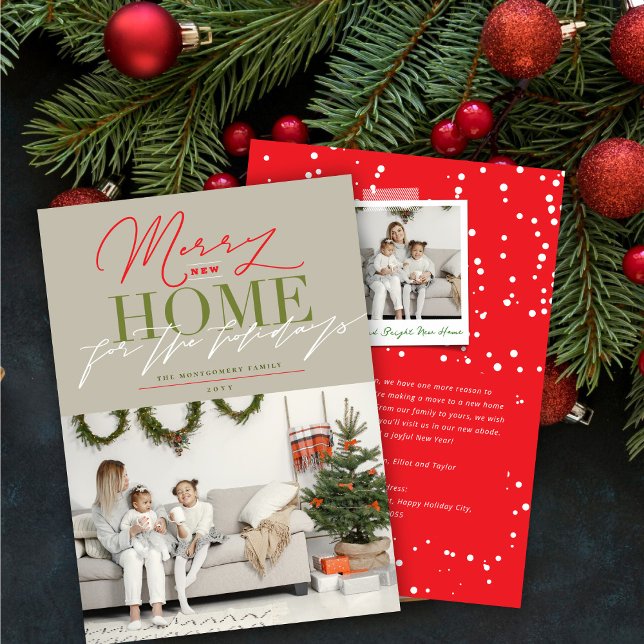 Merry New Home For The Holidays We've Moved Photo Holiday Card (Creator Uploaded)