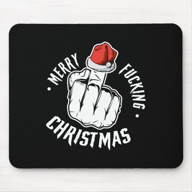 Merry Newnameing Christmas Inappropriate Men Adult Mouse Mat (Front)