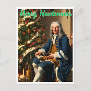Merry Newtonmas Sir Isaac Newton Holiday Postcard