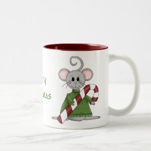 Merry Night Before Christmas Mouse Two-Tone Coffee Mug