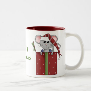 Merry Night Before Christmas Mouse Two-Tone Coffee Mug
