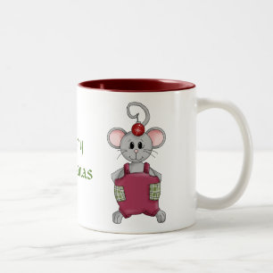 Merry Night Before Christmas Mouse Two-Tone Coffee Mug