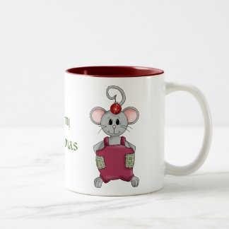 Merry Night Before Christmas Mouse Two-Tone Coffee Mug