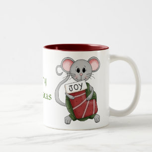 Merry Night Before Christmas Mouse Two-Tone Coffee Mug