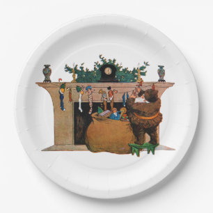 Merry Old Christmas Elf, Jessie Willcox Smith Paper Plate
