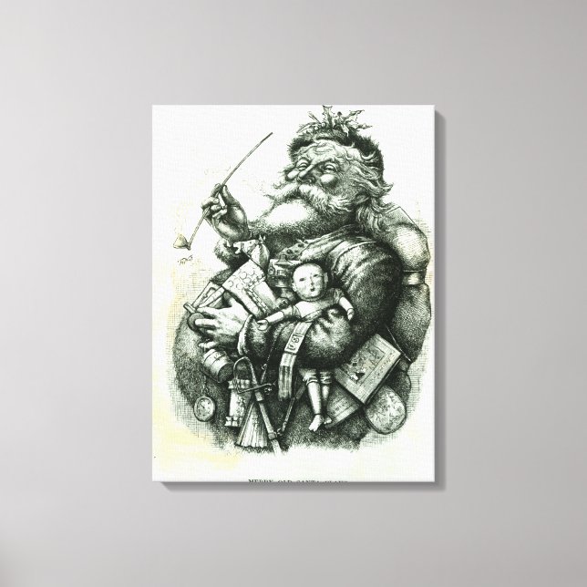 Merry Old Santa Claus Canvas Print (Front)