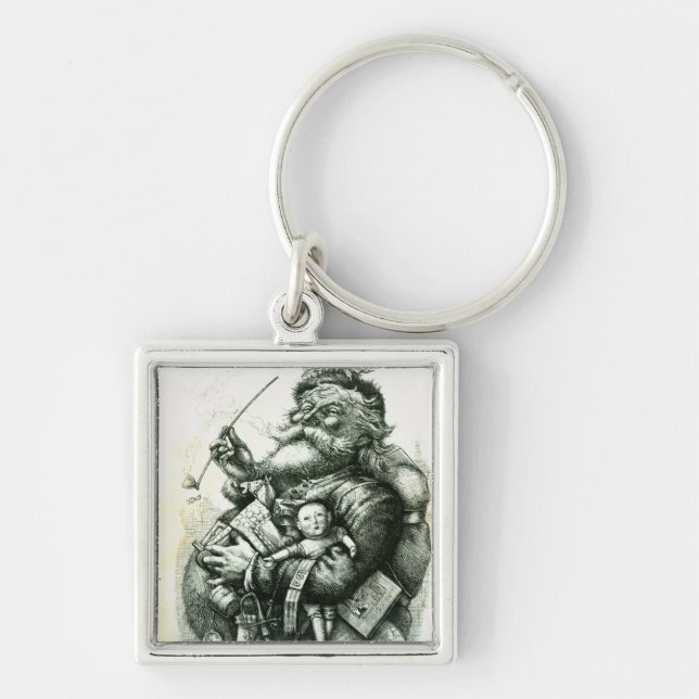 Merry Old Santa Claus Key Ring (Front)