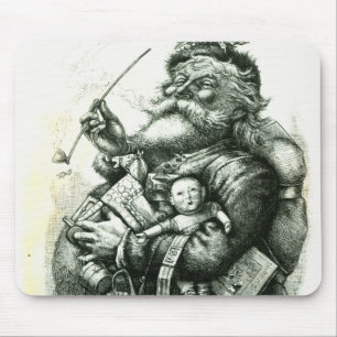 Merry Old Santa Claus Mouse Mat