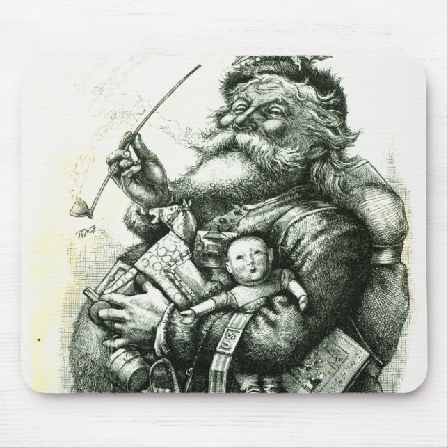 Merry Old Santa Claus Mouse Mat (Front)