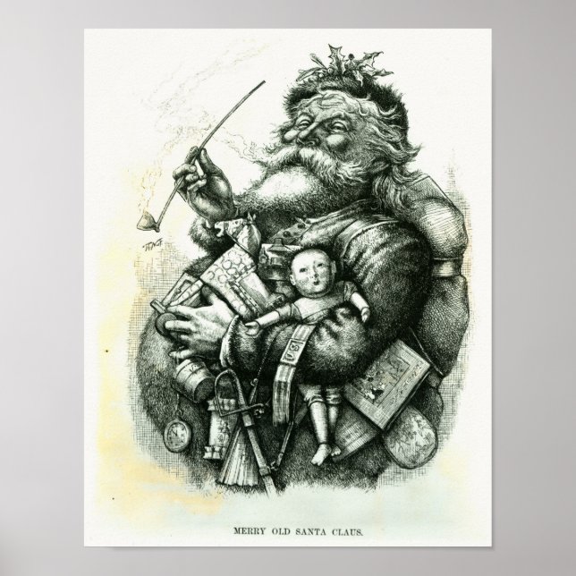 Merry Old Santa Claus Poster (Front)