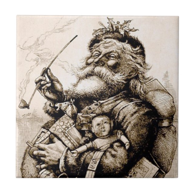 Merry Old Santa Claus Tile (Front)