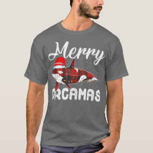Merry Orcamas Christmas Orca Killer Whale Lovers P T-Shirt