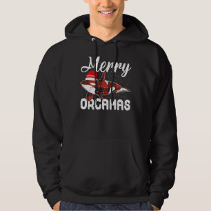 Merry Orcamas Christmas Orca Killer Whale Pajama Hoodie