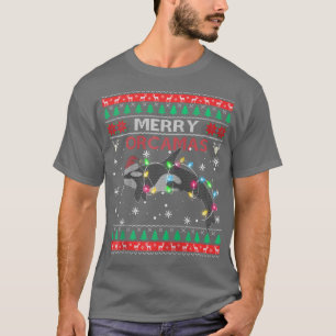 Merry Orcamas Santa Claus Killer Whale Fan Ugly Xm T-Shirt