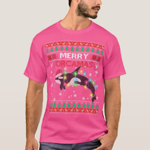Merry Orcamas Santa Claus Killer Whale Fan Ugly Xm T-Shirt