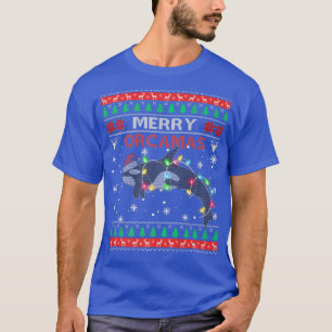 Merry Orcamas Santa Claus Killer Whale Fan Ugly Xm T-Shirt