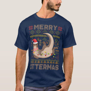 Merry Ottermas Christmas Santa Otter Ugly Sweater 