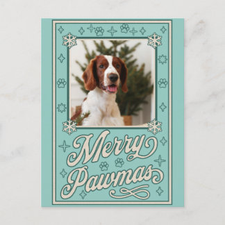 Merry Pawmas Pet Photo Christmas Holiday Card