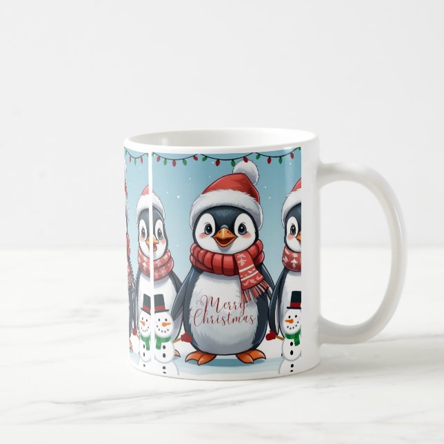 Merry penguin christmas coffee mug (Right)