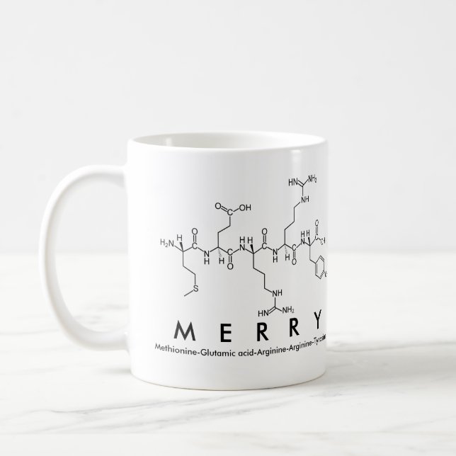 Merry peptide name mug (Left)