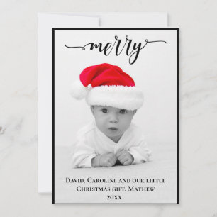 Merry ~ Personalised Photo Holiday Card