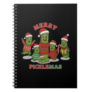 Merry Picklemas Funny Pickle Family Christmas Notebook