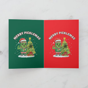 Merry Picklemas Funny Pickleball Champion Card