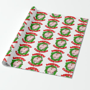 Merry Piggy Christmas Wrapping Paper
