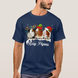 Merry Pigmas 2022 Funny Christmas Tree Xmas light  T-Shirt
