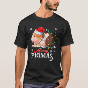 Merry Pigmas Christmas Light Funny Guinea Pig Love T-Shirt
