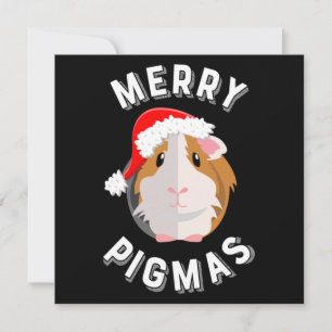 Merry Pigmas Cute and Funny Guinea Pig Christmas Card