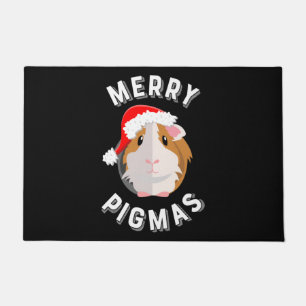 Merry Pigmas Cute and Funny Guinea Pig Christmas Doormat
