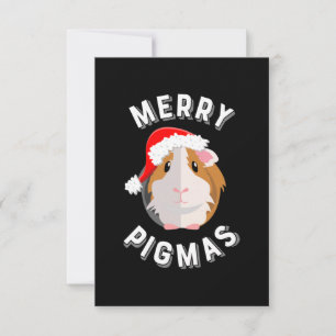 Merry Pigmas Cute and Funny Guinea Pig Christmas Thank You Card