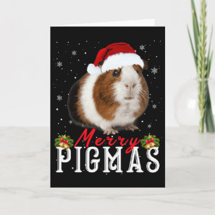 Merry Pigmas Face Mask Fun Guinea Pig Christmas Sa Card