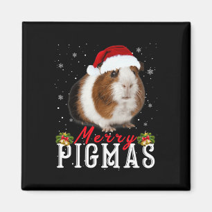 Merry Pigmas Face Mask Fun Guinea Pig Christmas Sa Magnet