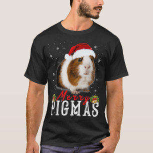 Merry Pigmas Face Mask Funny Guinea Pig Christmas T-Shirt